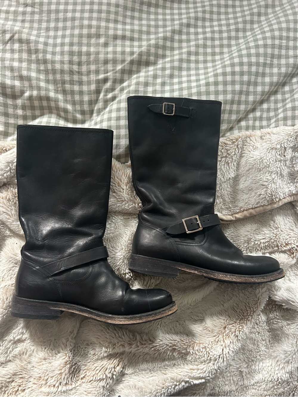 Burberry Brit “ Norwich Leather Biker Boots” size 40